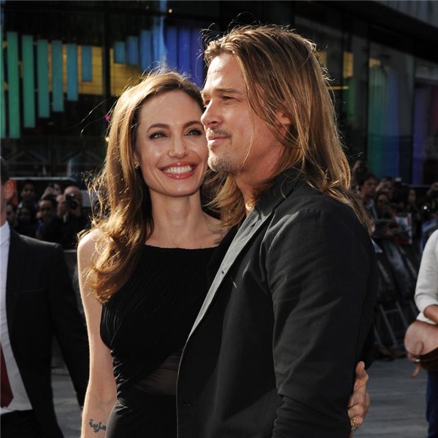Angelina Jolie y Brad Pitt en la premiere de Guerra Mundial Z