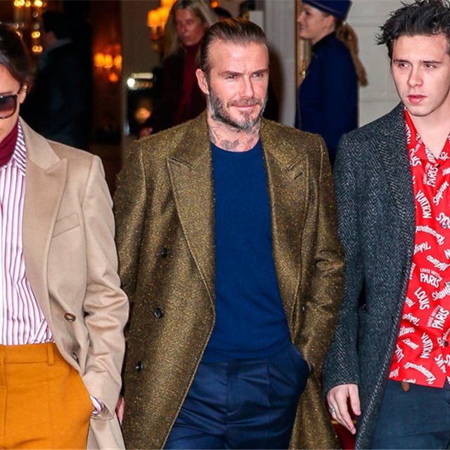 Los Beckham, una familia con estilo en el desfile de Louis Vuitton