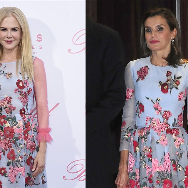 Letizia Ortiz vs. Nicole Kidman, ¿quién lleva mejor el vestido de Carolina Herrera?