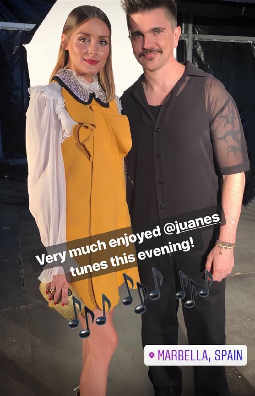 Olivia Palermo look con Juanes