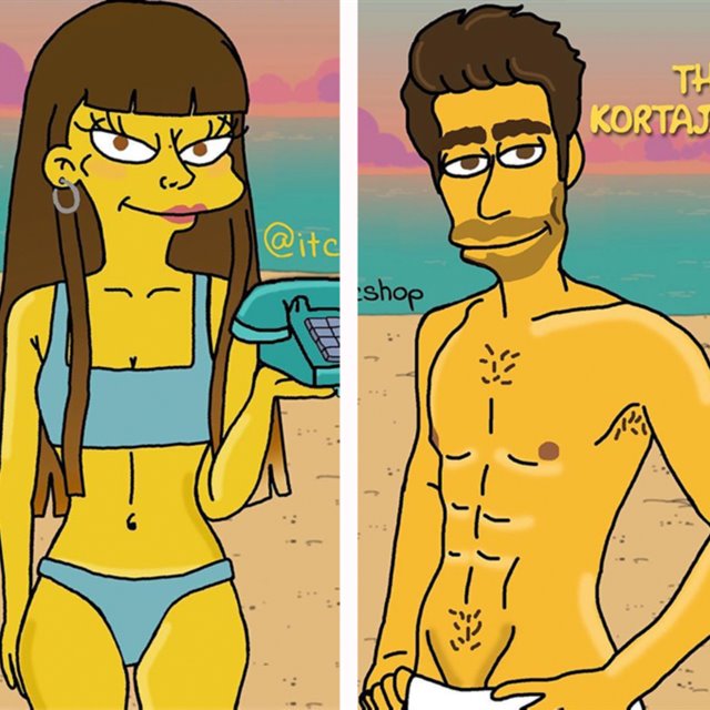 ¿Cómo serían los famosos españoles si salieran en 'Los Simpson'?