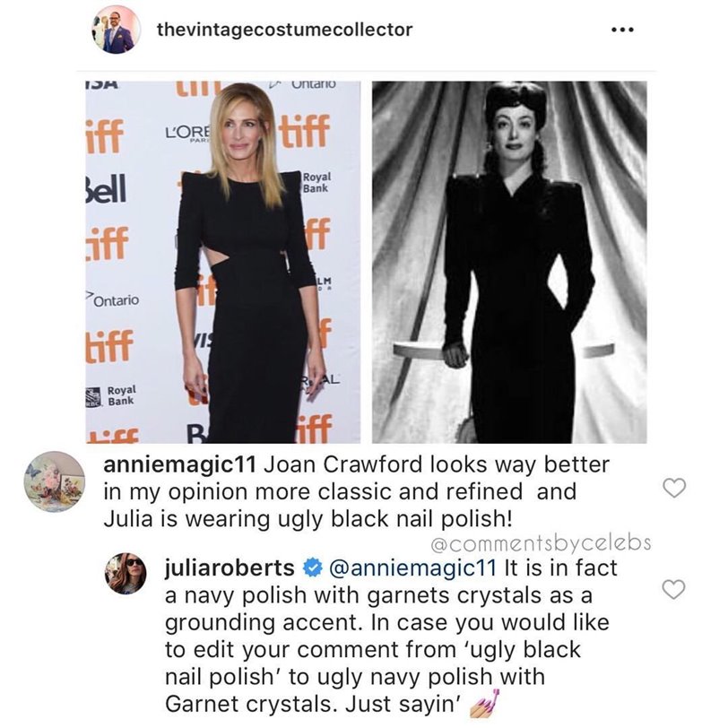 Julia Roberts haters instagram