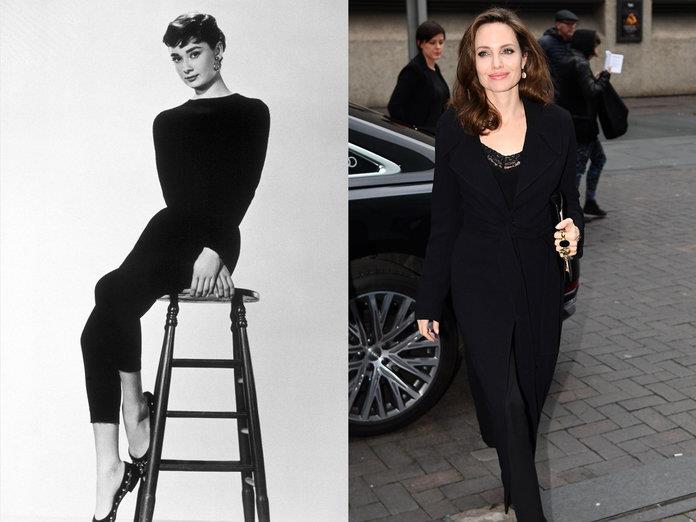 Audrey Hepburn y Angelina Jolie
