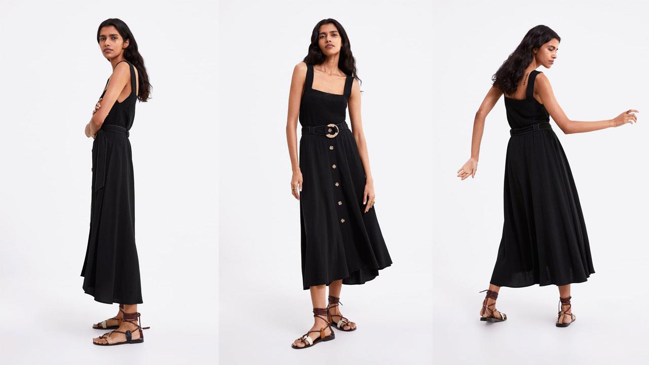 Zara faldas midi de moda verano 2019