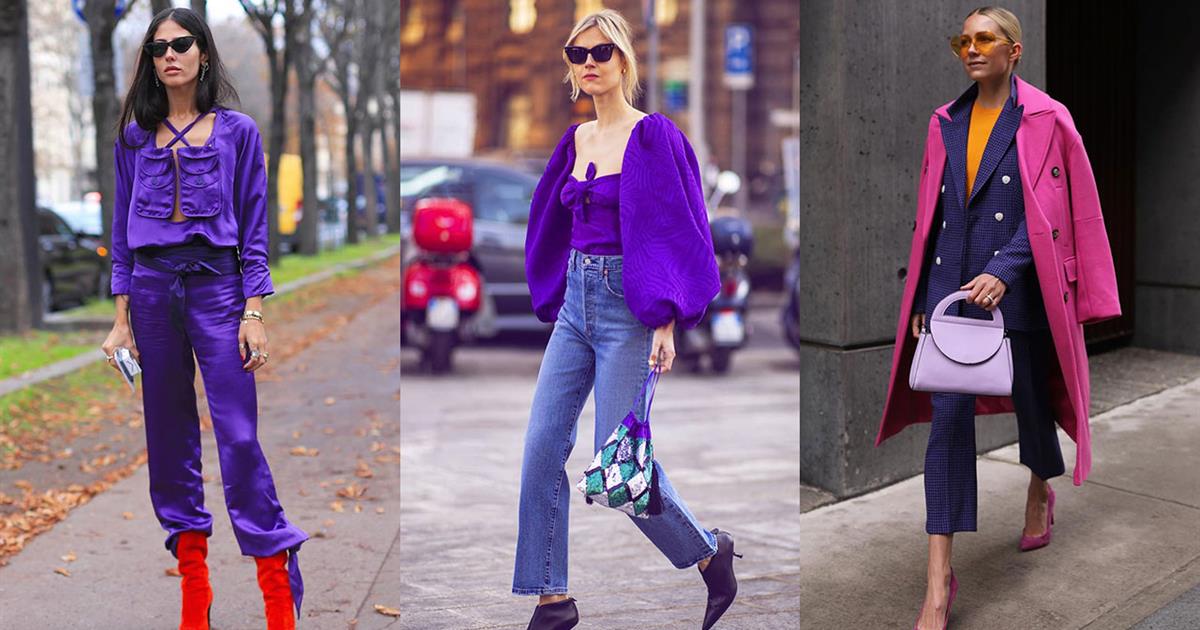 Colores que combinan morado: tendencias moda Primavera Verano 2019