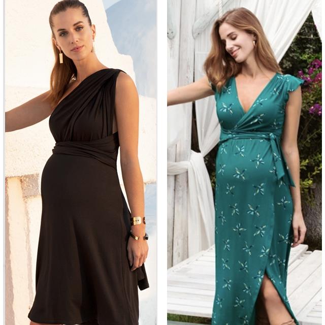 10 vestidos de invitada para embarazas con los que no fallarás