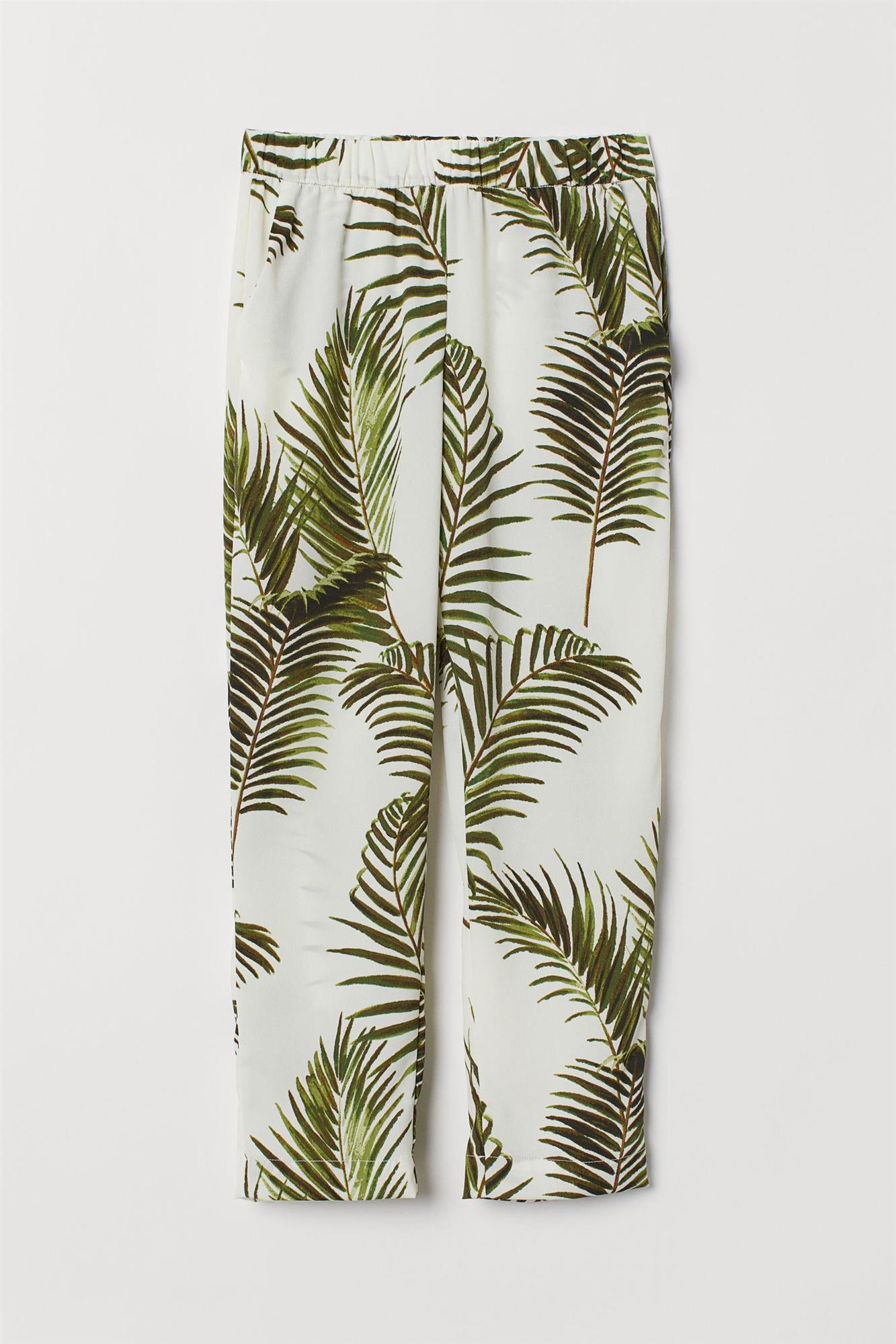 Pantalón con estampado de palmeras