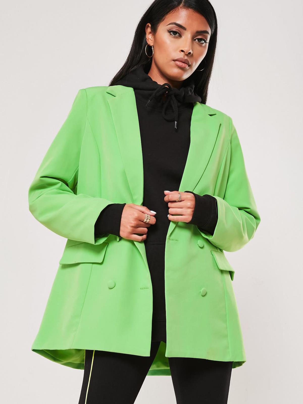 blazer-oversized-missguided-verde. Blazer oversized verde 