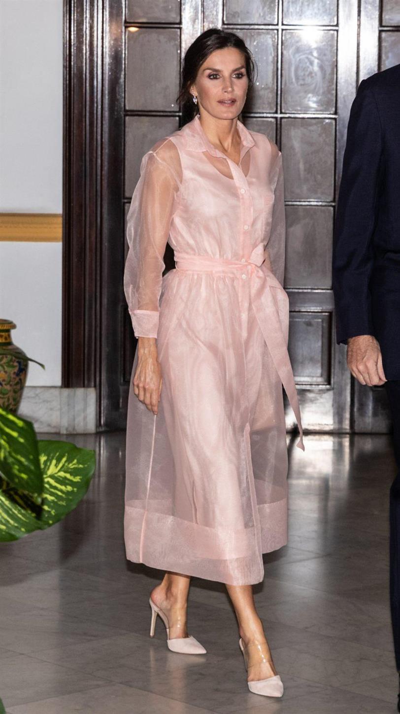 letizia vestido organza rosa