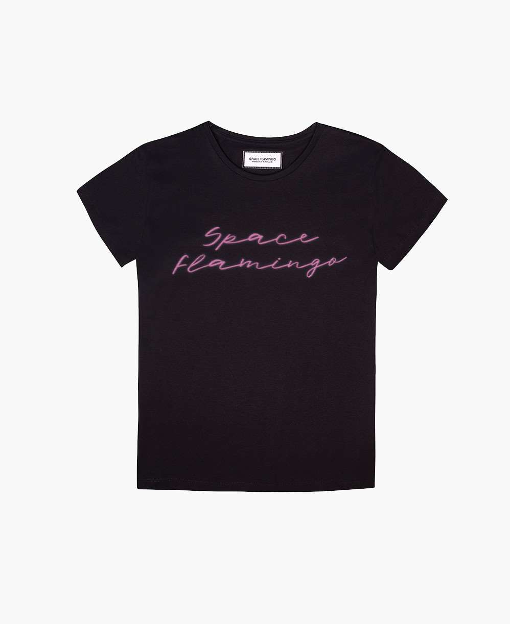 camiseta-marca-paula-echevarria-flamingo. Camiseta de la marca de Paula Echevarría, Space Flamingo