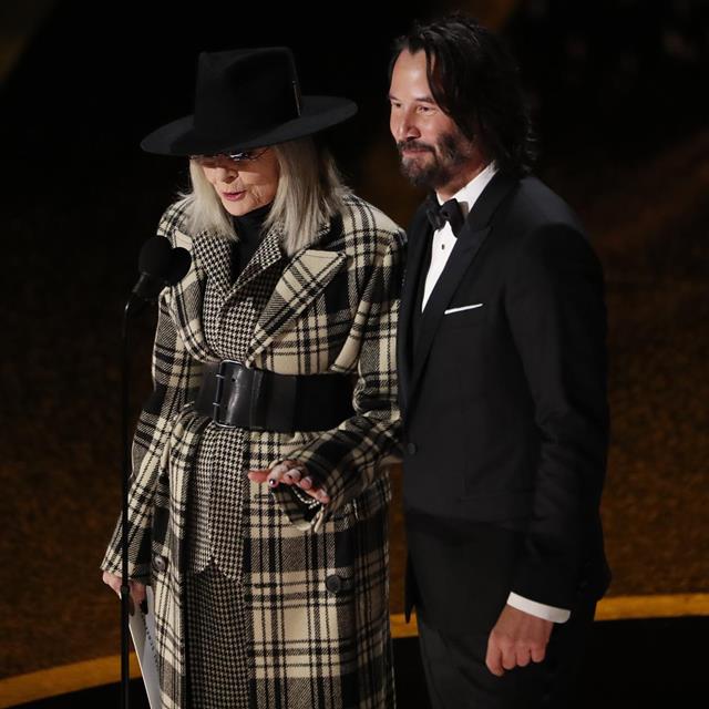 El flirteo de Diane Keaton y Keanu Reeves en los Oscar que nos ha hecho soñar con su historia de amor