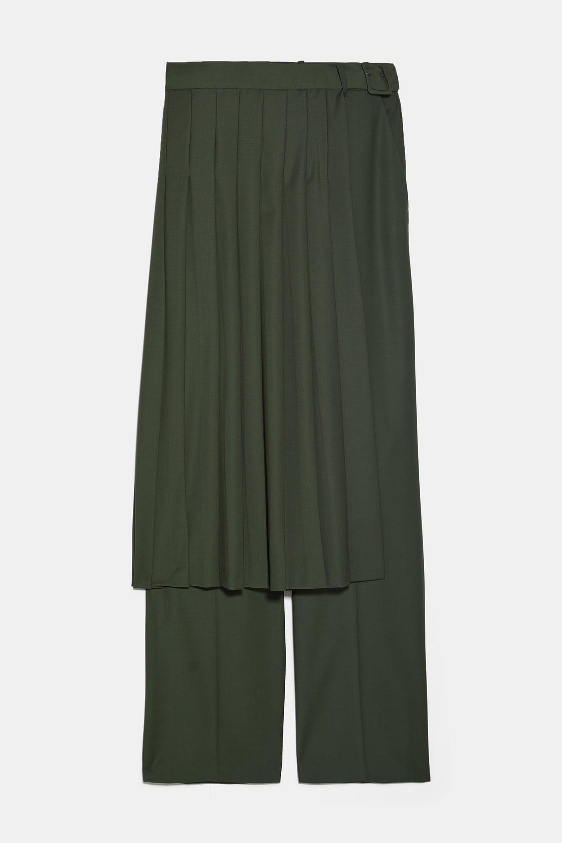 Pantalón y falda plisada en uno, Zara