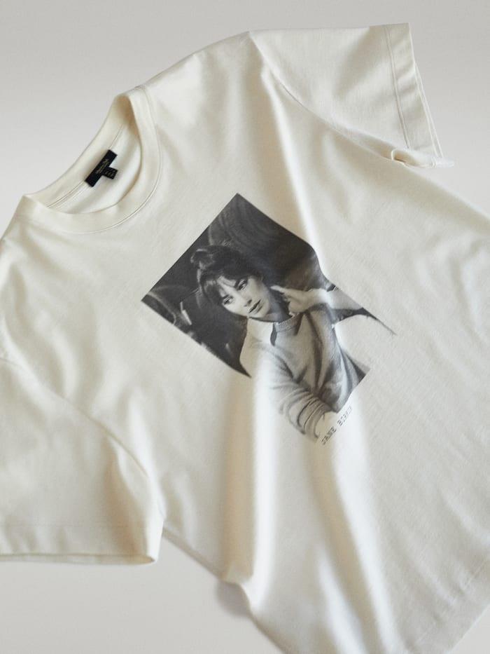 Camiseta con foto de Jane Birkin - nueva colección massimo dutti