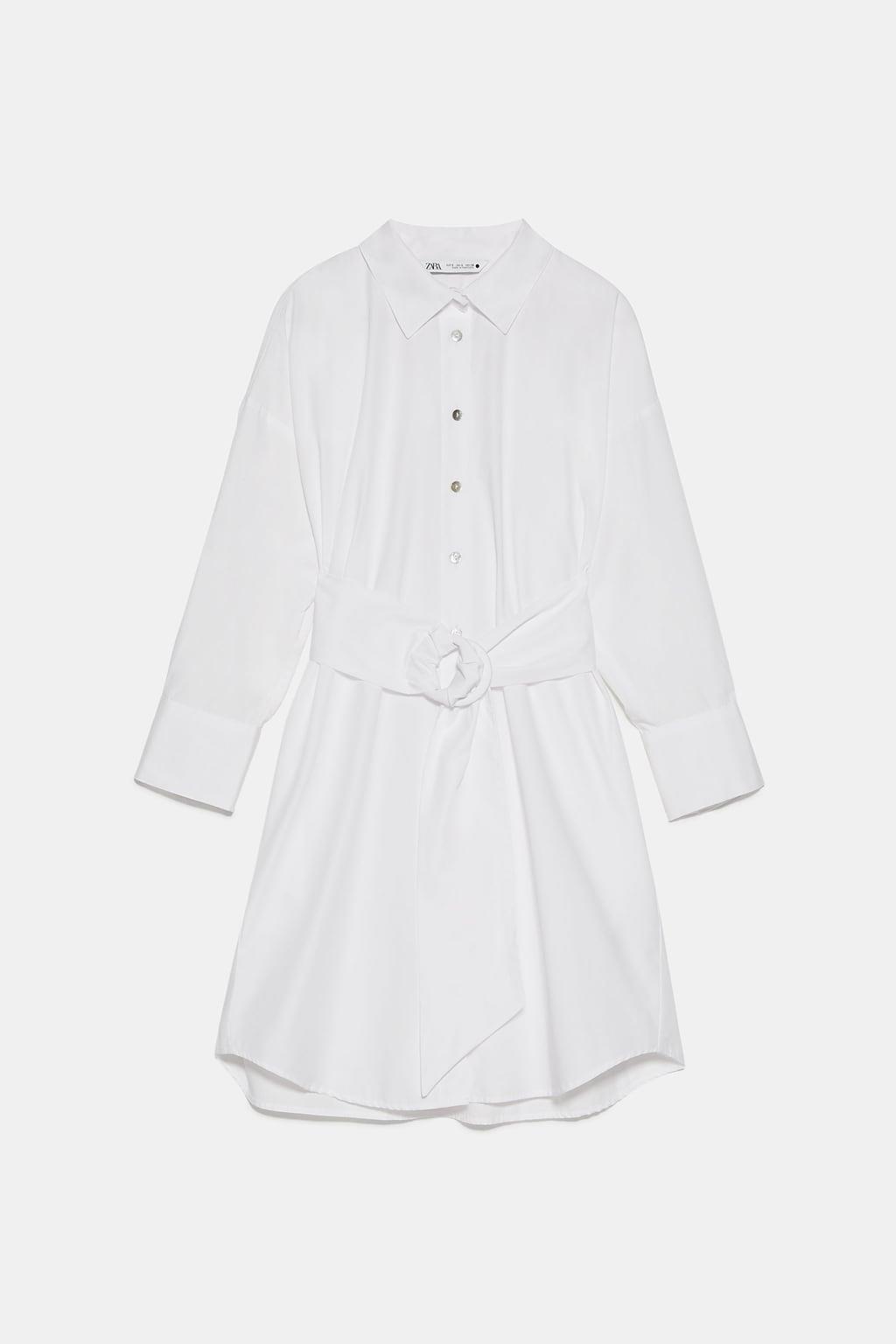 Vestido blanco camisero, Zara