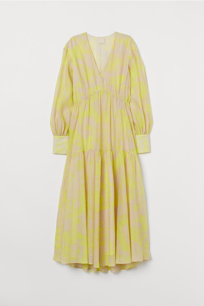 vestido amarillo - rebajas H&M  venta privada.