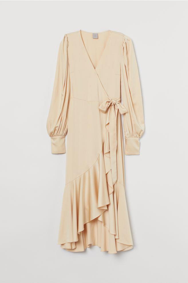 vestido de satén - rebajas H&M  venta privada