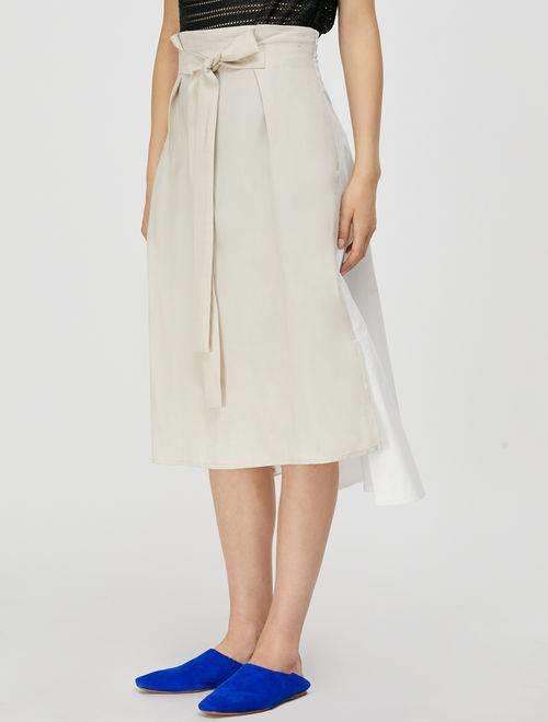 Falda de lino tipo 'paper bag', Max&Co