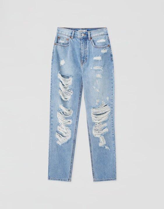 Jeans con rotos de Pull&Bear