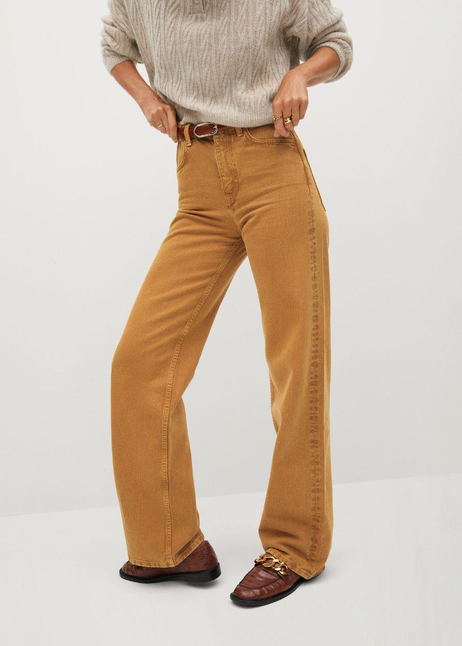 jeans tiro alto mango