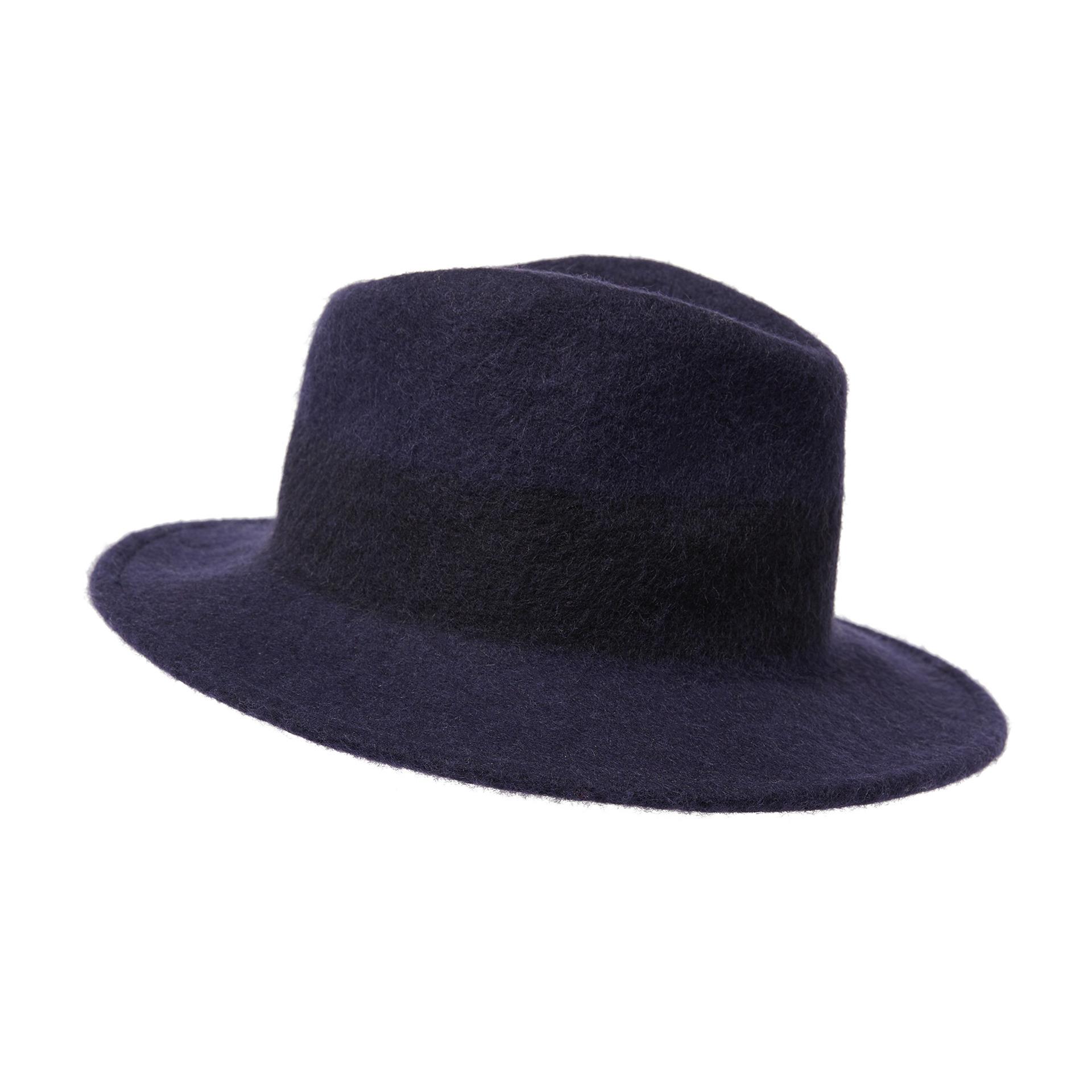Sombrero de ala ancha en azul marino-bimba y lola