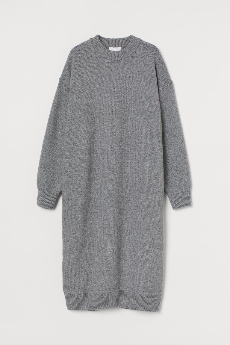 Vestido gris de punto de H&M