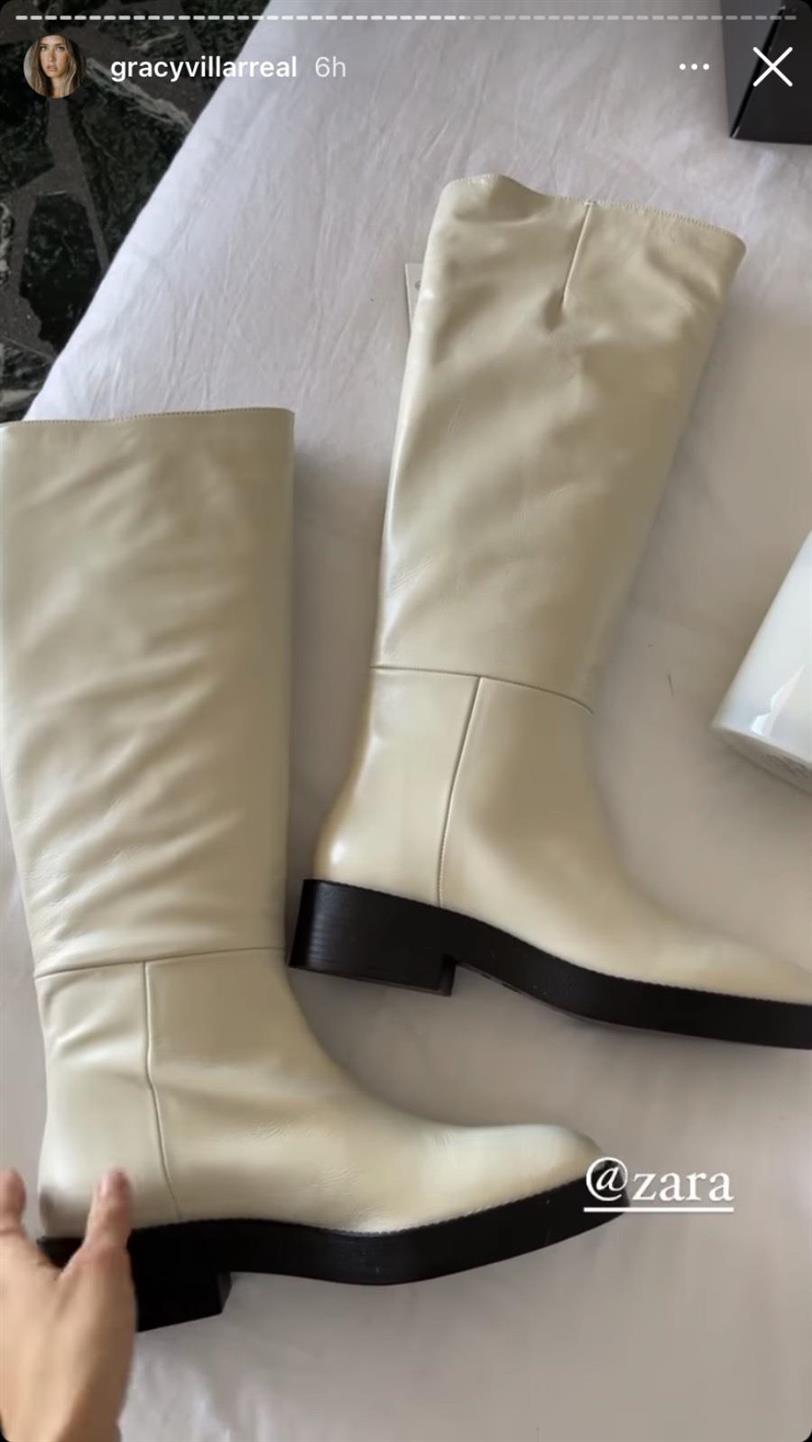 Botas blancas de Zara