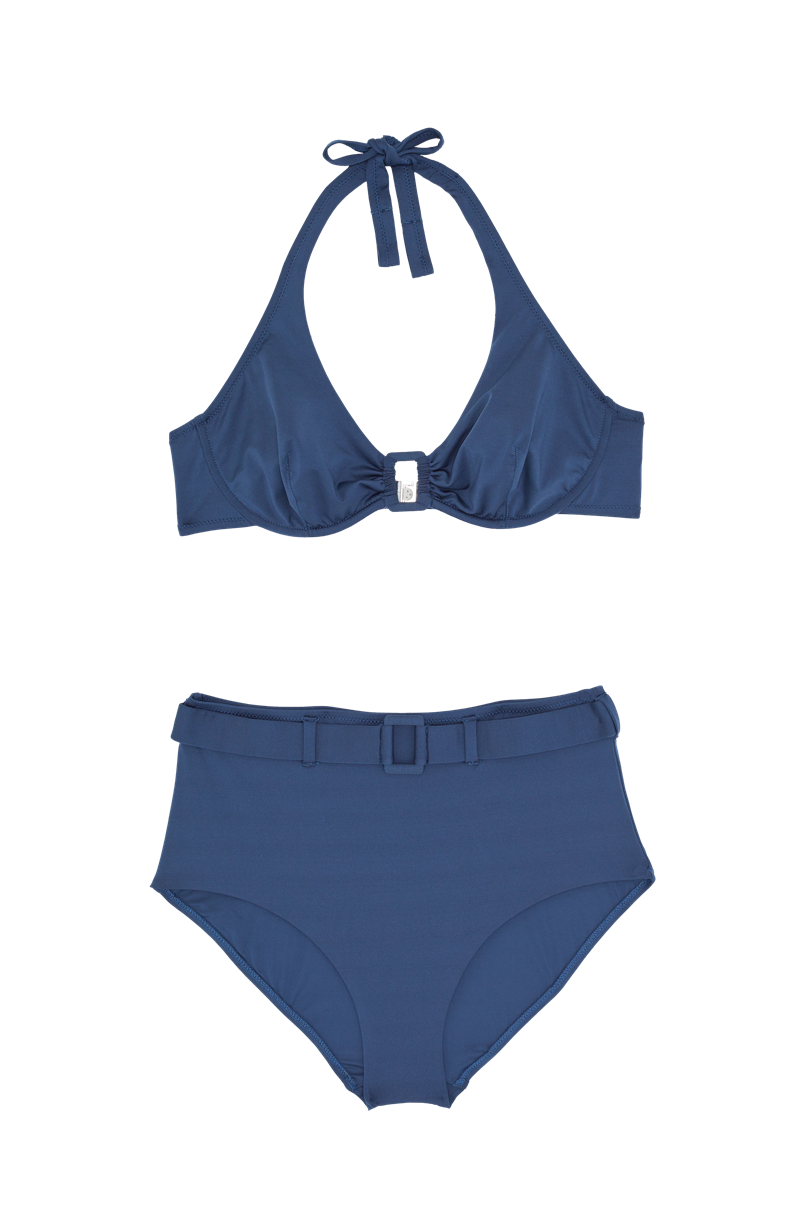 Bikini azul de inspiración retro, de Énfasis (El Corte Inglés)