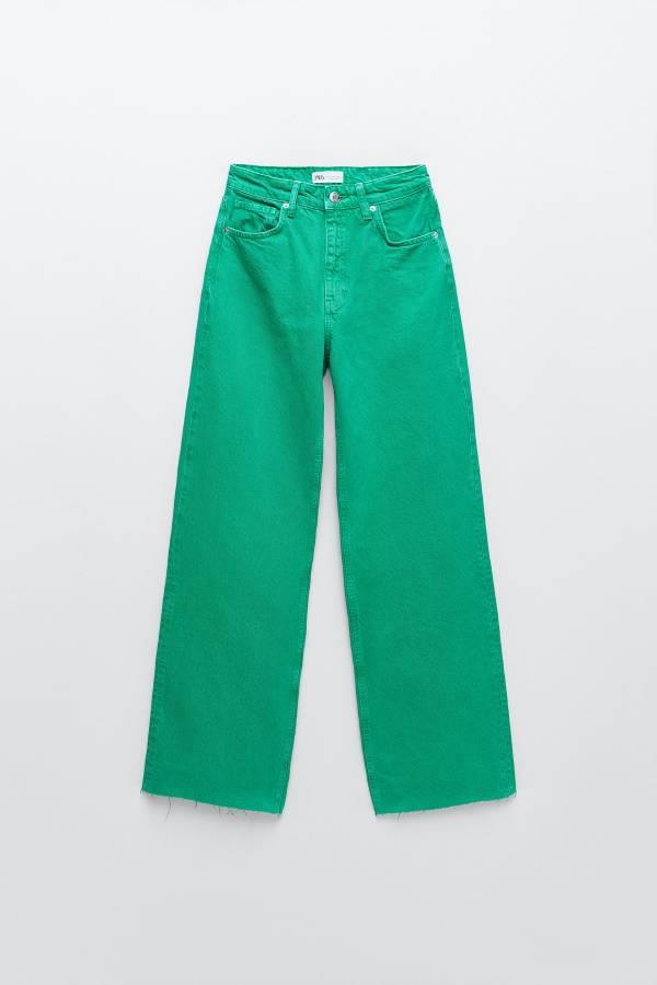 Pantalones vaqueros verdes