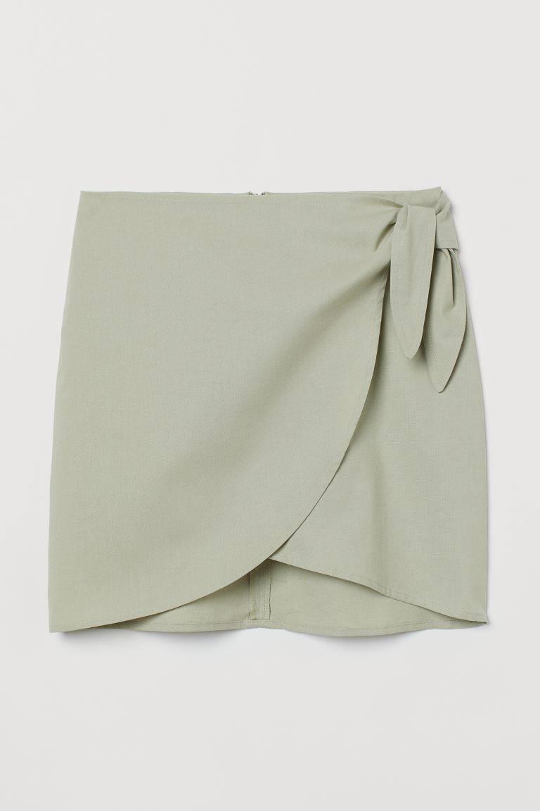 Minifalda color verdeagua, H&M