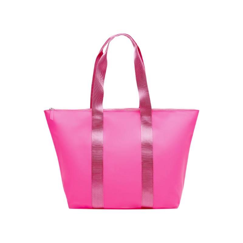 Bolso shopper en color rosa neón
