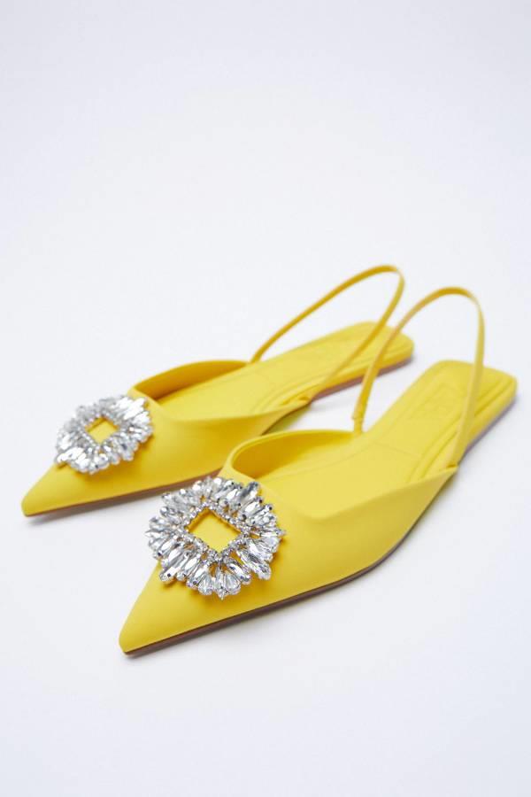 Zapatos joya Zara amarillo