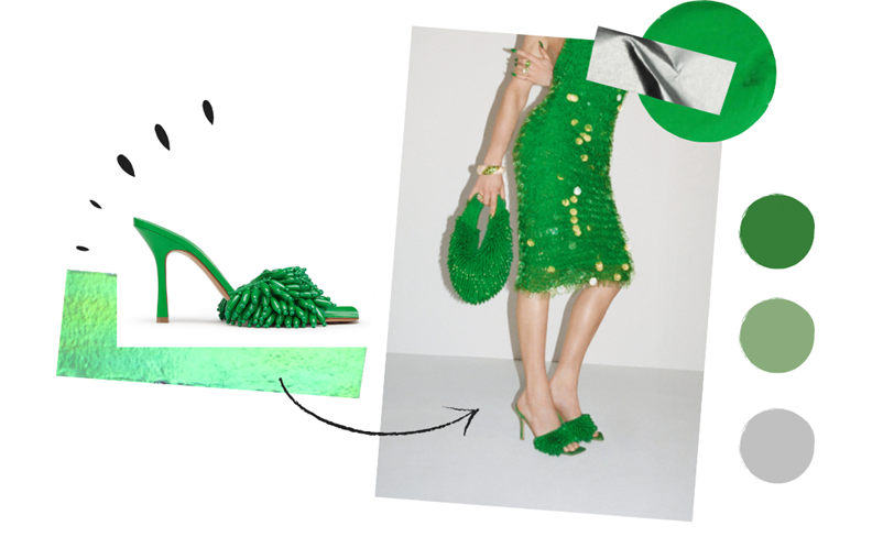 El color verde seguirá siendo tendencia en bolsos y zapatos