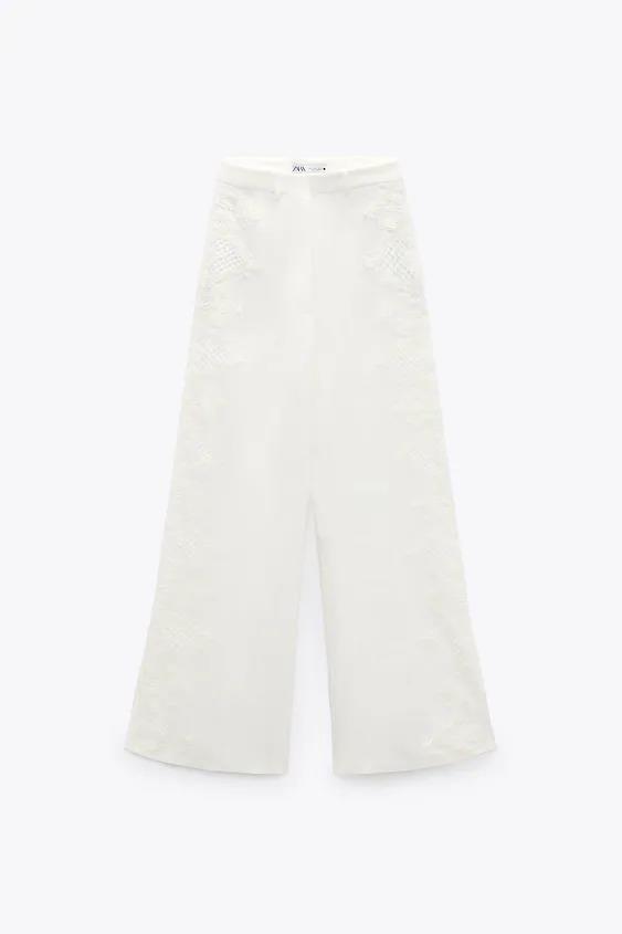 Pantalón blanco de mujer, de Zara