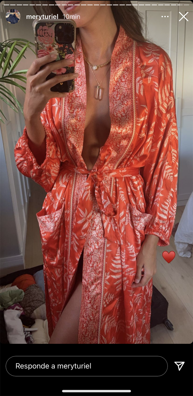 Mery Turiel con kimono de Zara