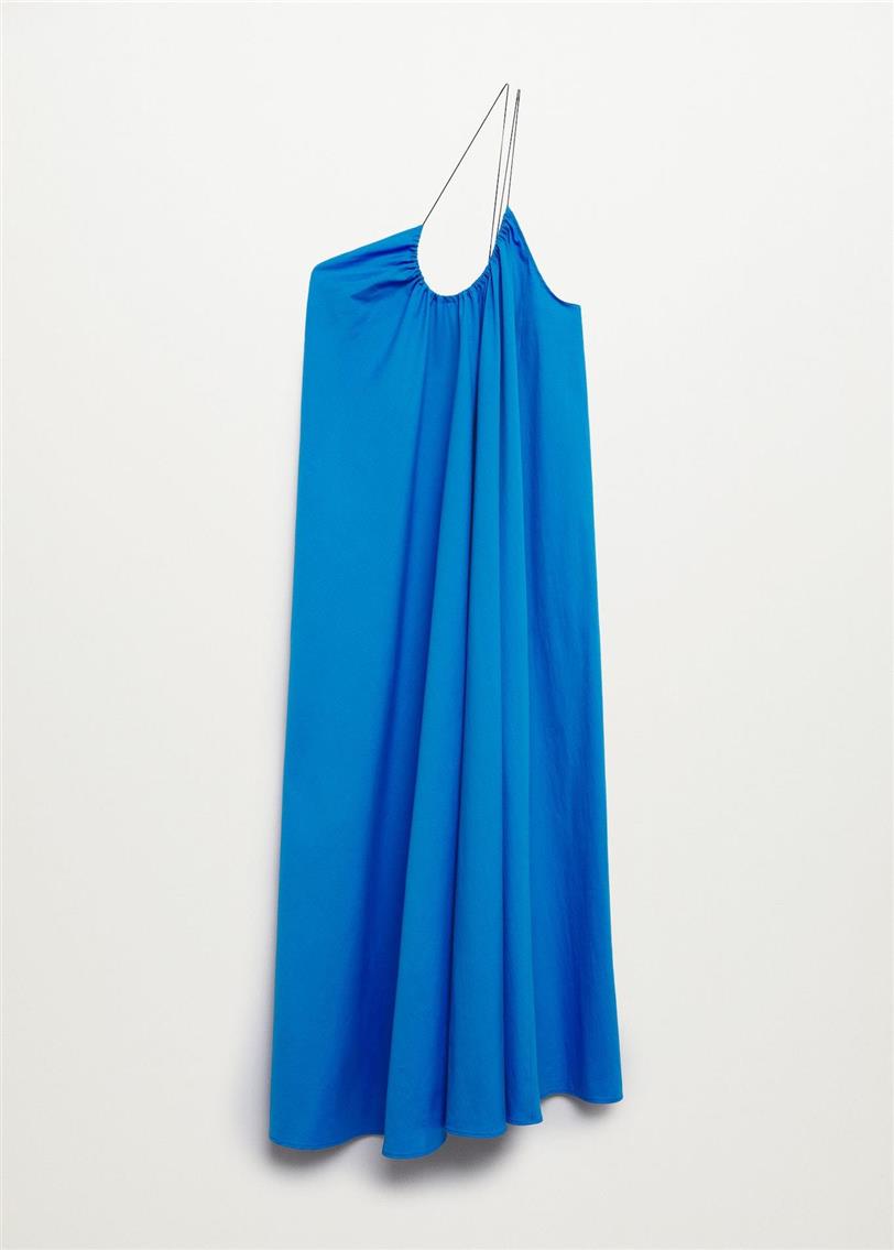 Vestido de Mango azul con escote 'cut-out'