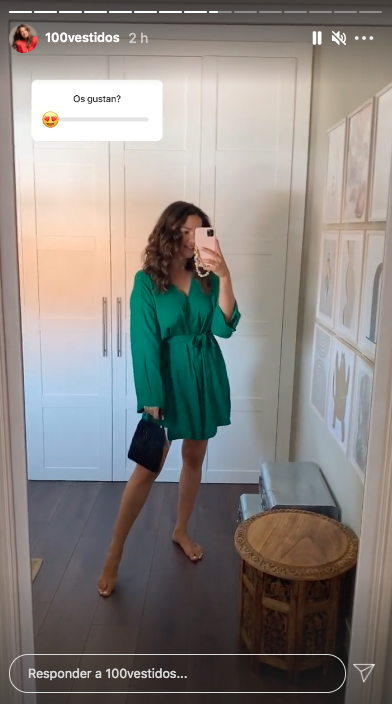 Vestido de H&M caftán de color verde