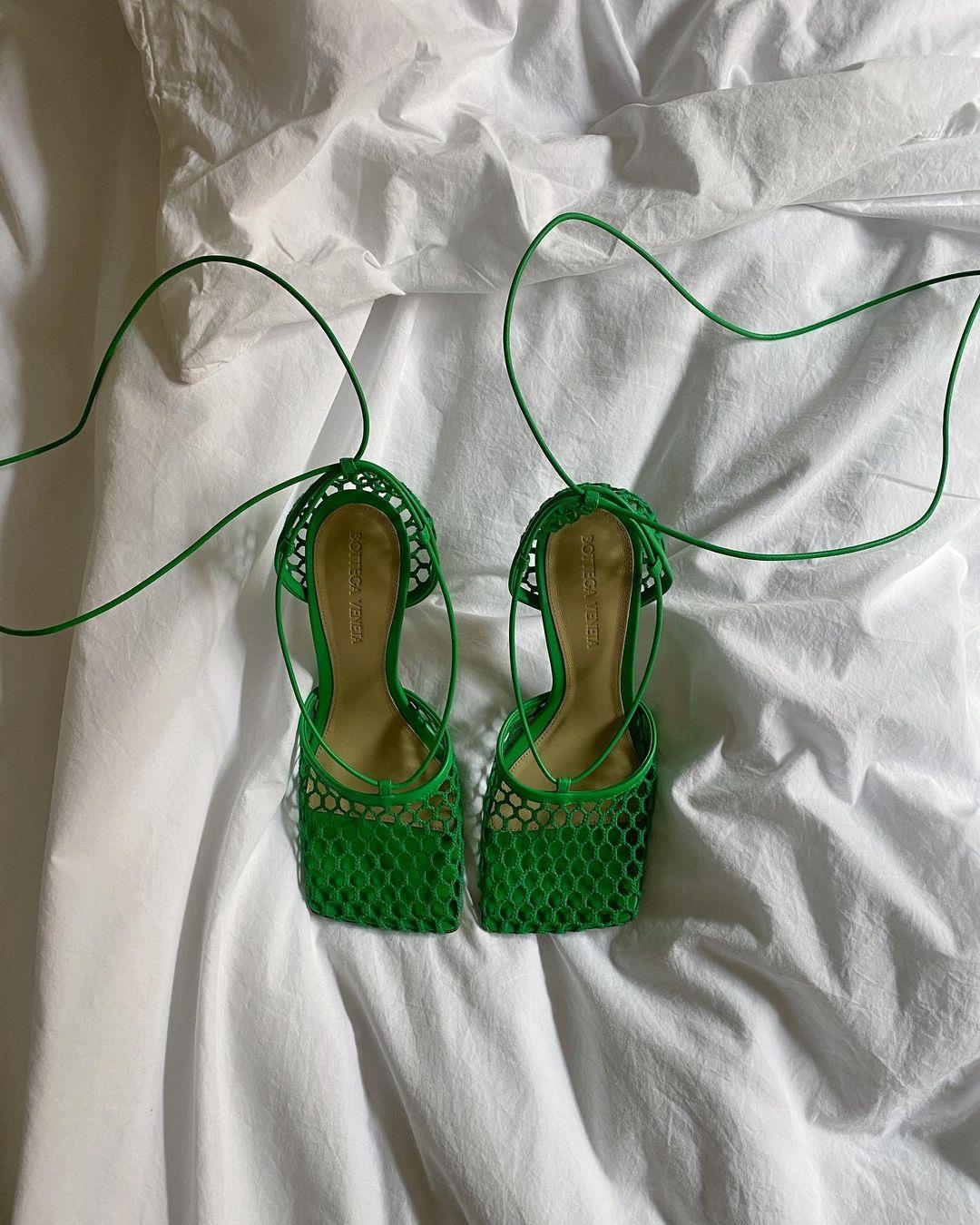 Zapatos red verdes de Bottega Veneta