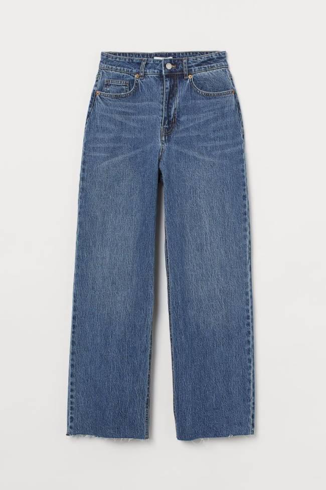 Jeans azules anchos, H&M