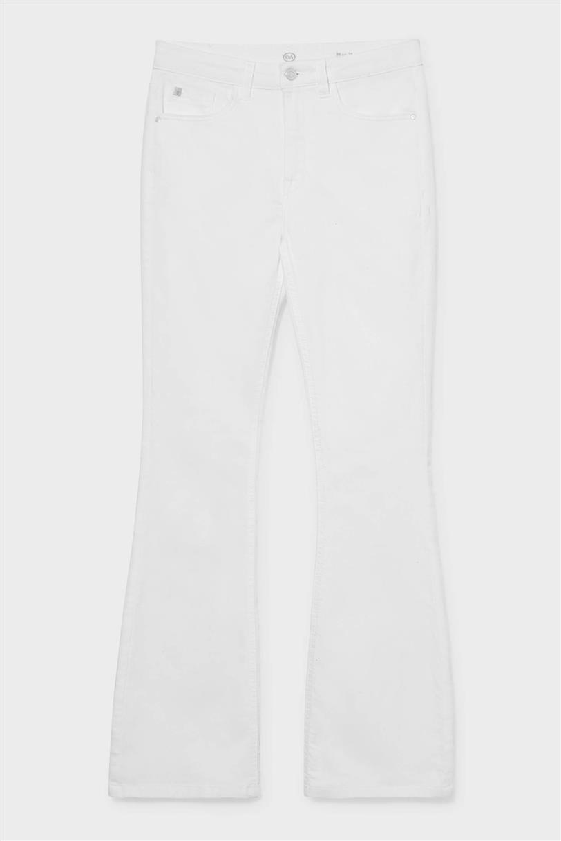 Pantalones blancos campana C&A