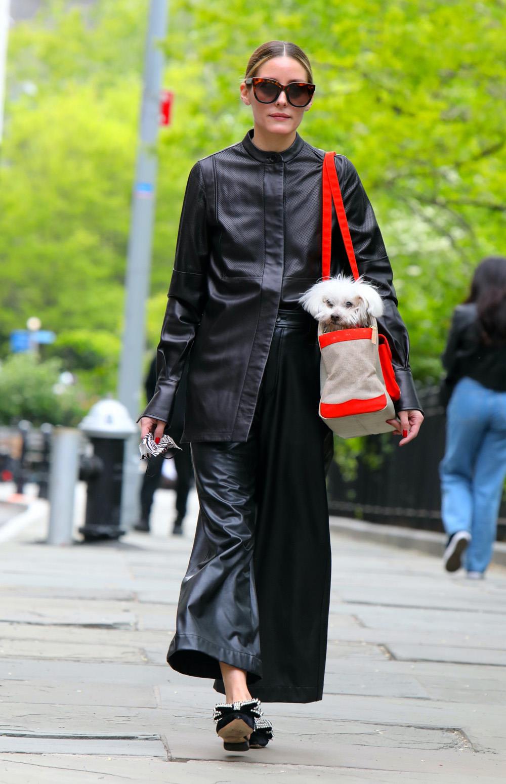 Hasta la mismísima Olivia Palermo llevaría este bolso negro de Zara que cuesta menos de 6 euros para pasear a Mr. Butler