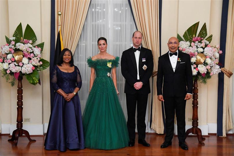 Kate Middleton, de Jenny Packham en Jamaica