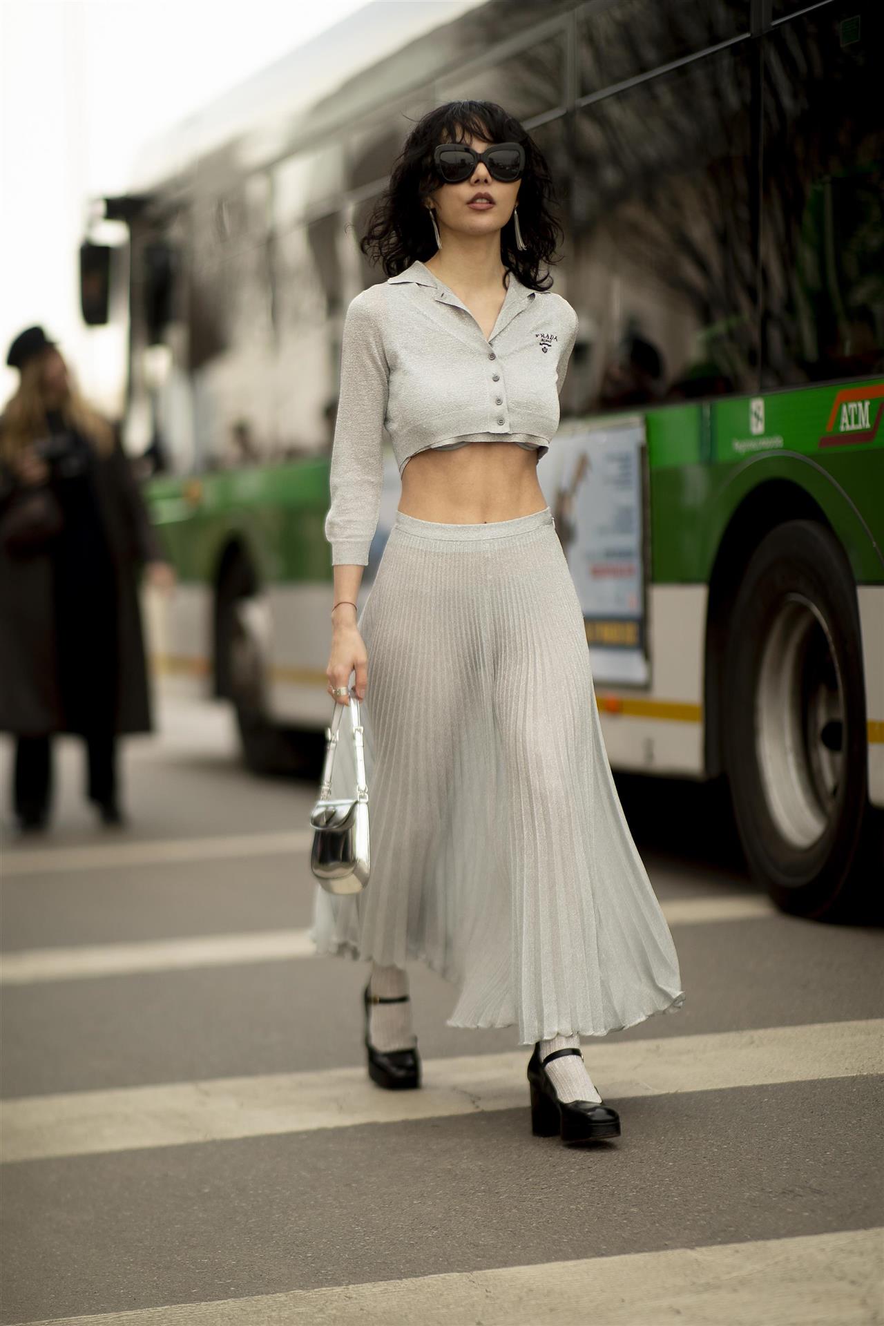 street style falda midi