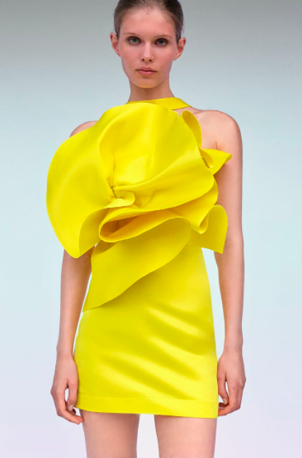 Vestido amarillo de Zara