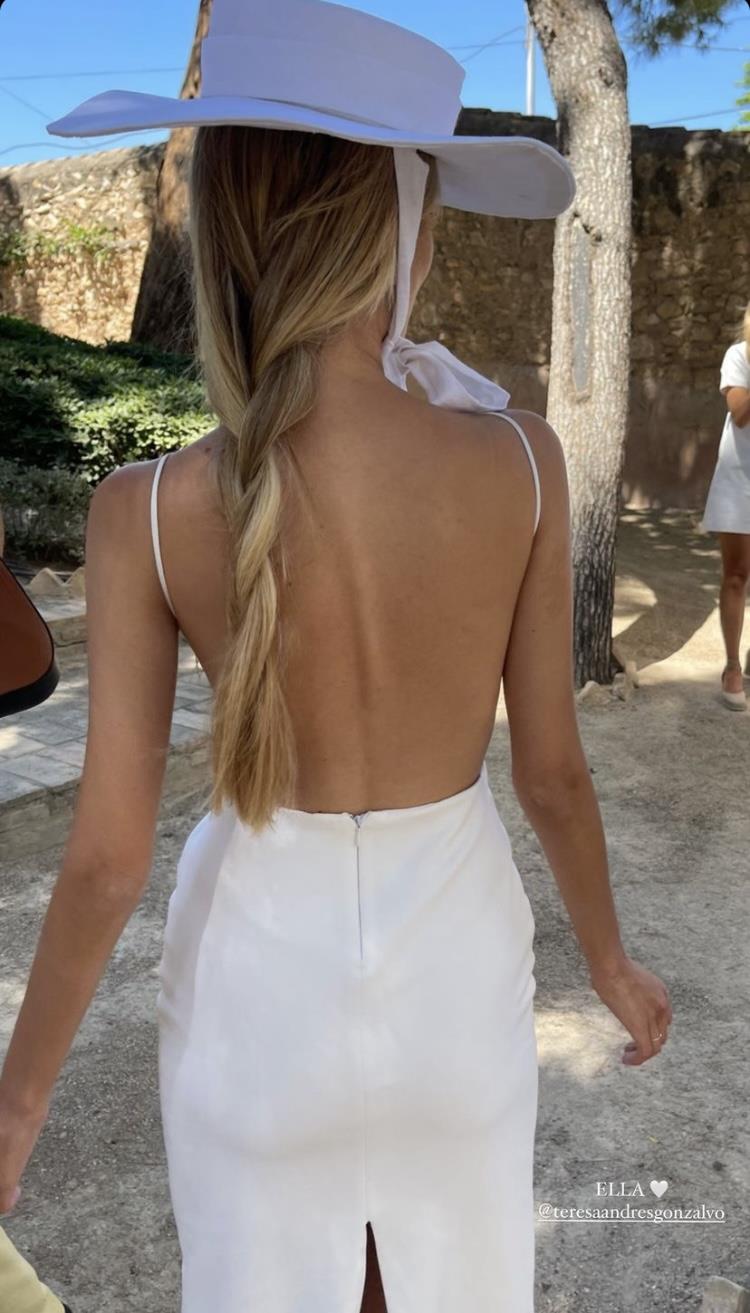 La espalda del vestido de Nicolás Montenegro de Teresa Andrés
