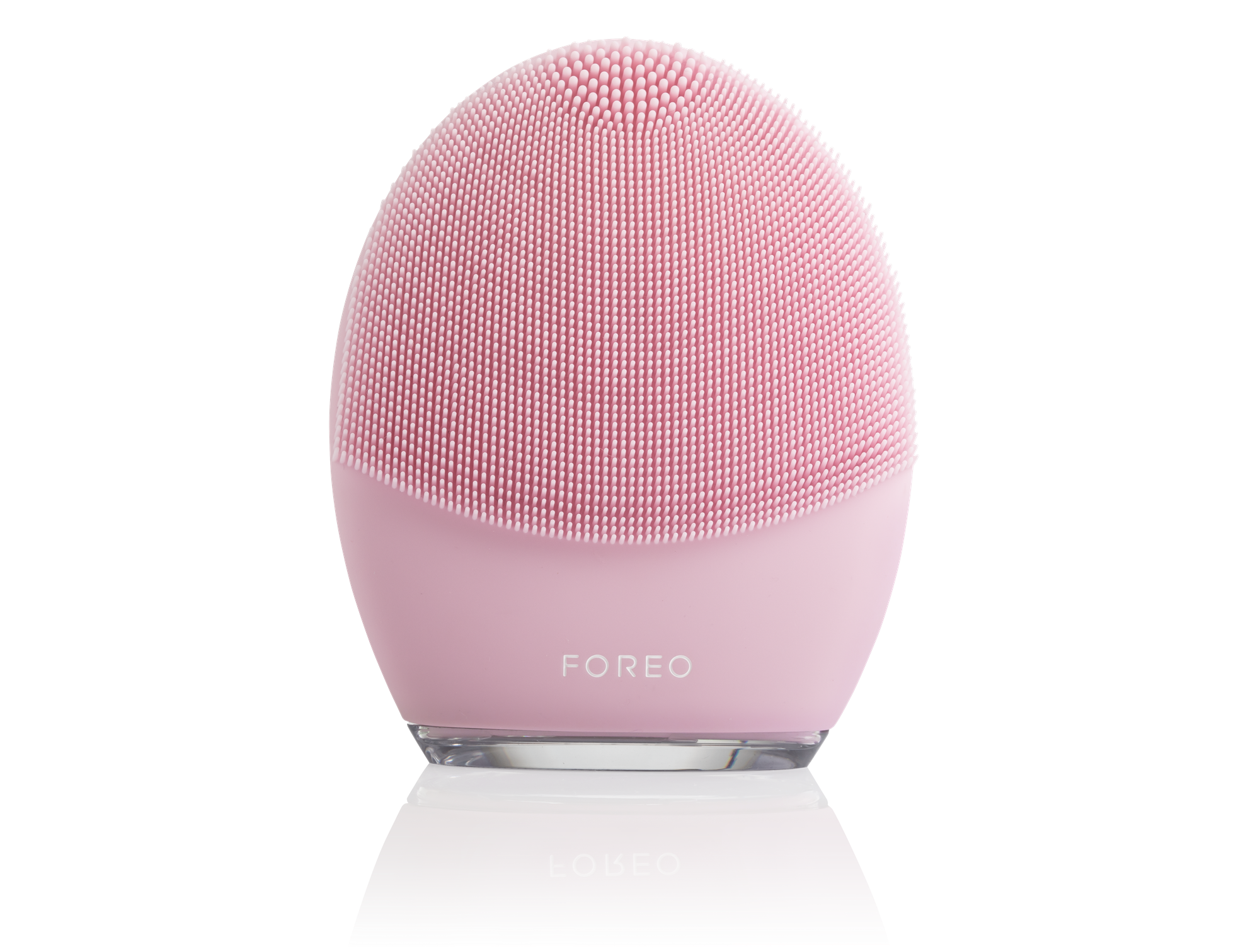 05 FOREO LUNA 3 Front Pearl pink Transparent. LUNA 3 PEARL PINK PARA PIELES NORMALES DE FOREO