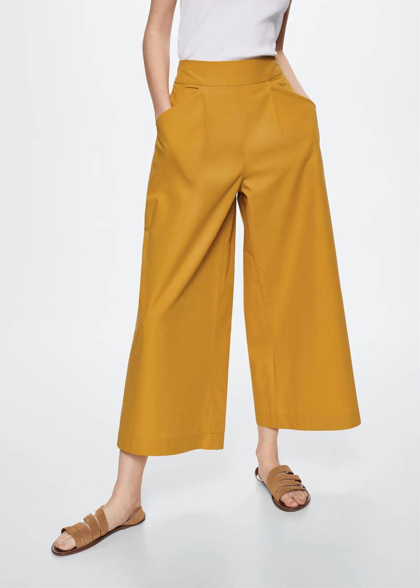 Pantalón culotte en color caldera, Mango