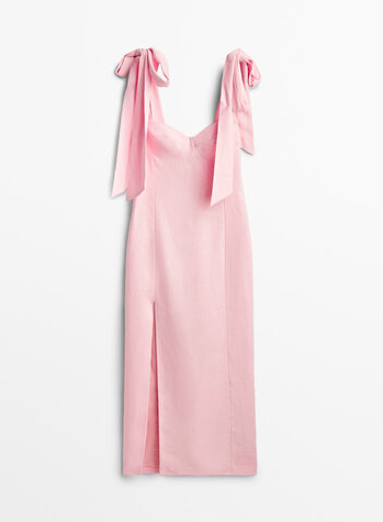 Vestido rosa, de Massimo Dutti Studio