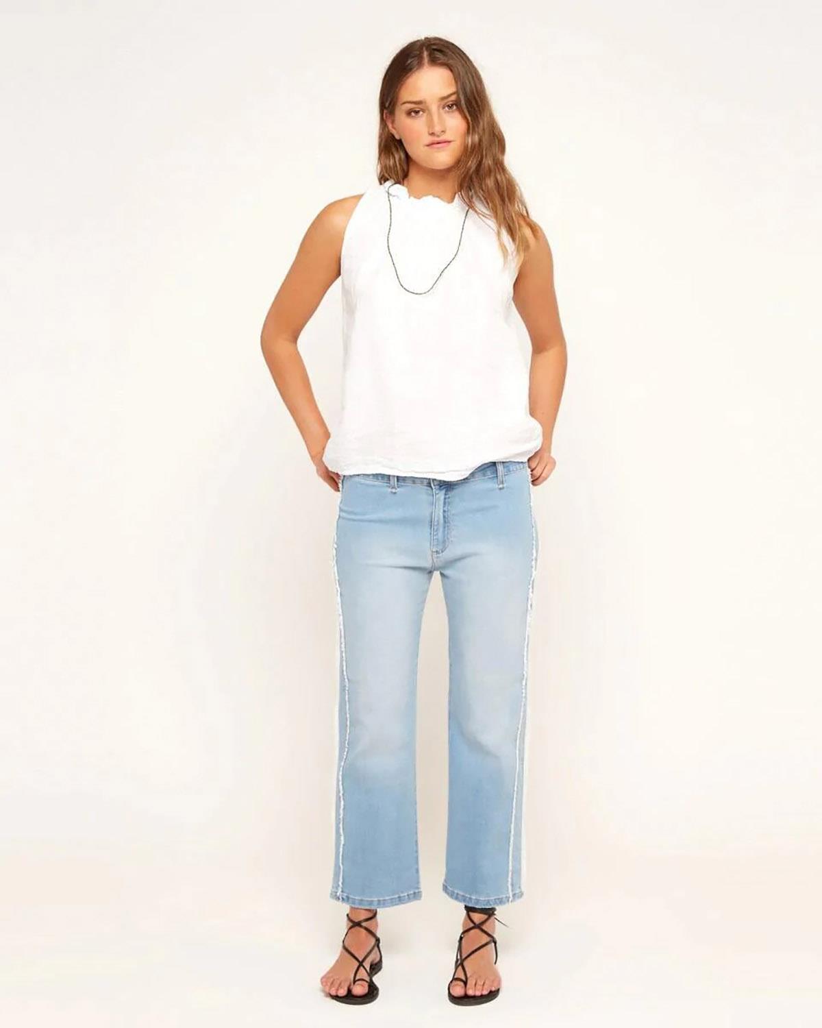 Jeans Renatta 3. Jeans flecos laterales, de Renatta & Go