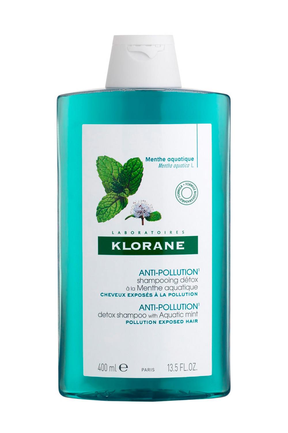 Champú detox anticontaminación con menta acuática 400 ml Klorane