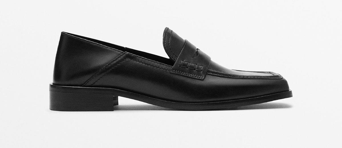 Zapatos  Massimo Dutti. Zapatos punta cuadrada, de Massimo Dutti